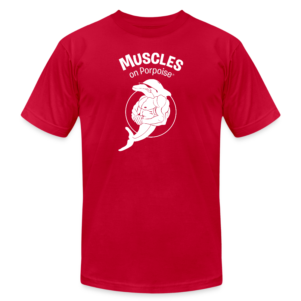 Muscles on Porpoise Men's Jersey T-Shirt - red