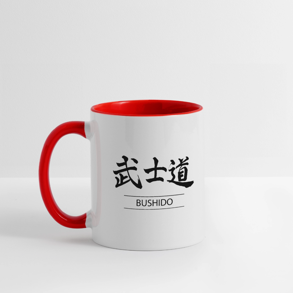 Bushido Kanji Coffee Mug - white/red