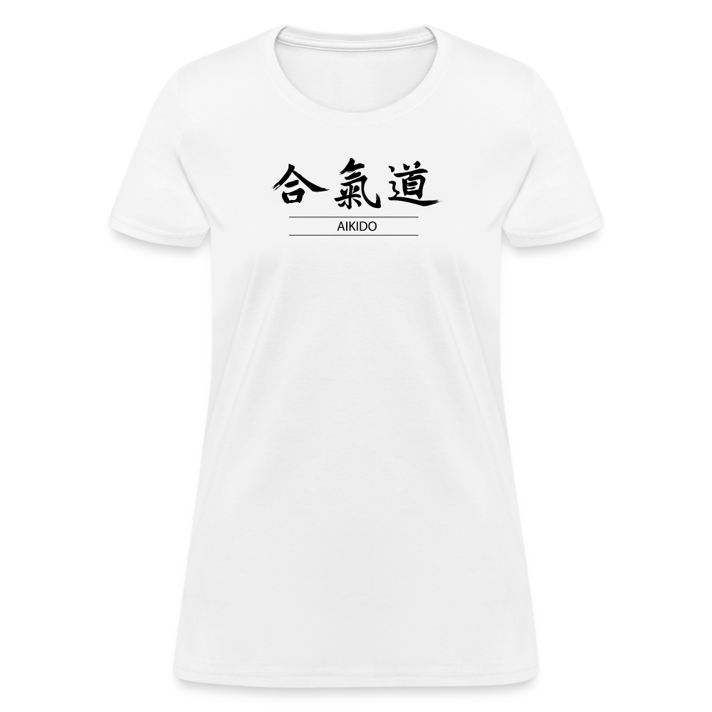 Akido Kanji Women's T-Shirt - white