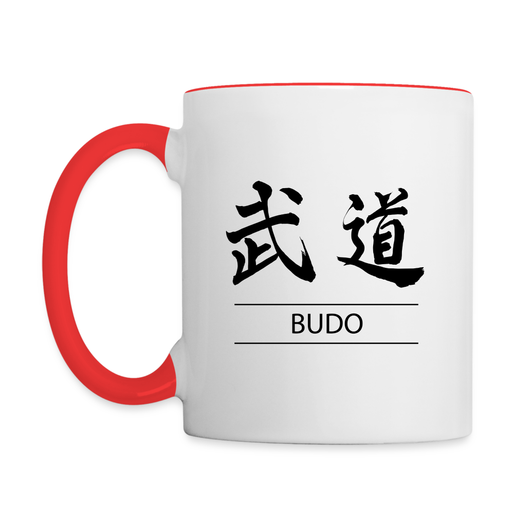 Budo Kanji Coffee Mug - white/red