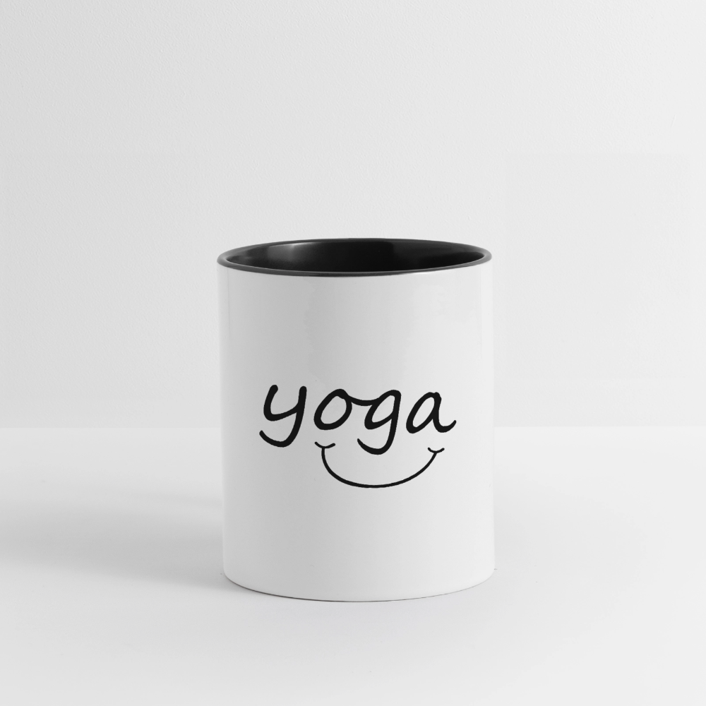 Yoga with a Smile Mug - white/black