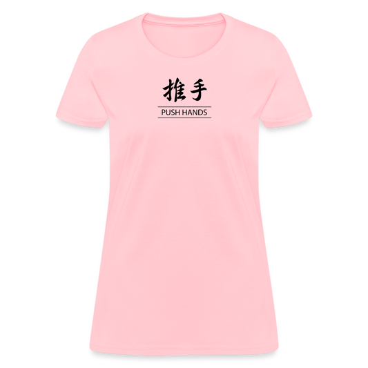 Push Hands Kanji Women's T-Shirt - pink