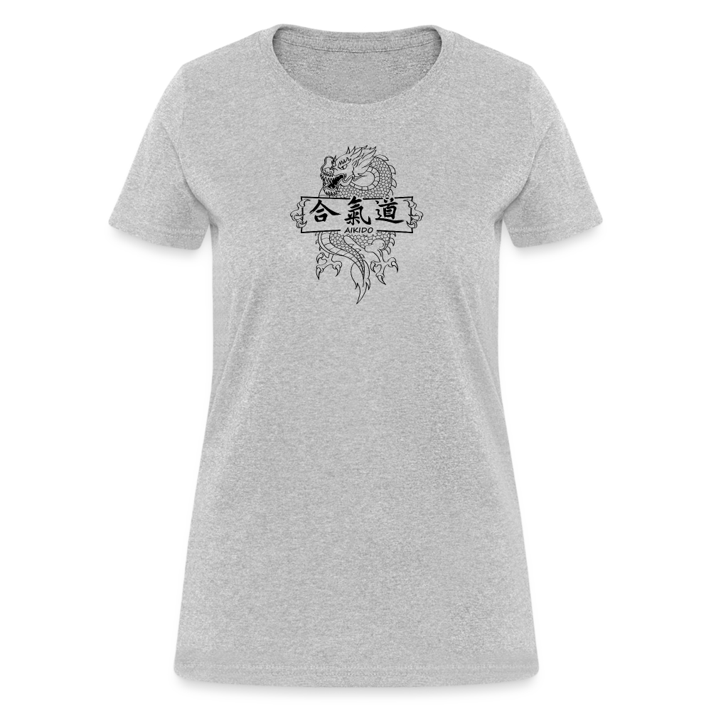 Dragon Aikido Women's T Shirt - heather gray
