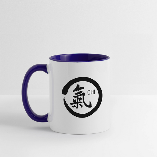 Chi Kanji Coffee Mug - white/cobalt blue