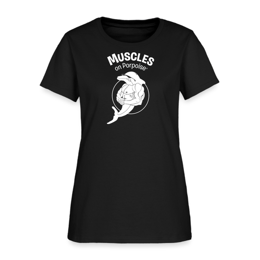Women's Muscles on Porpoise T-Shirt - black