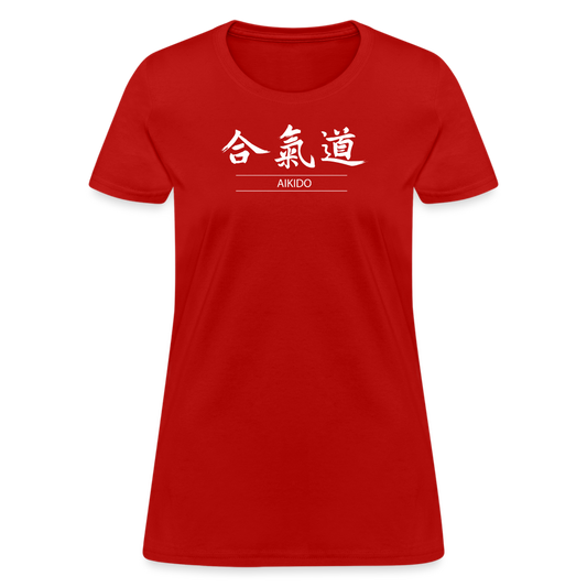Aikido Kanji Women's T-Shirt - red