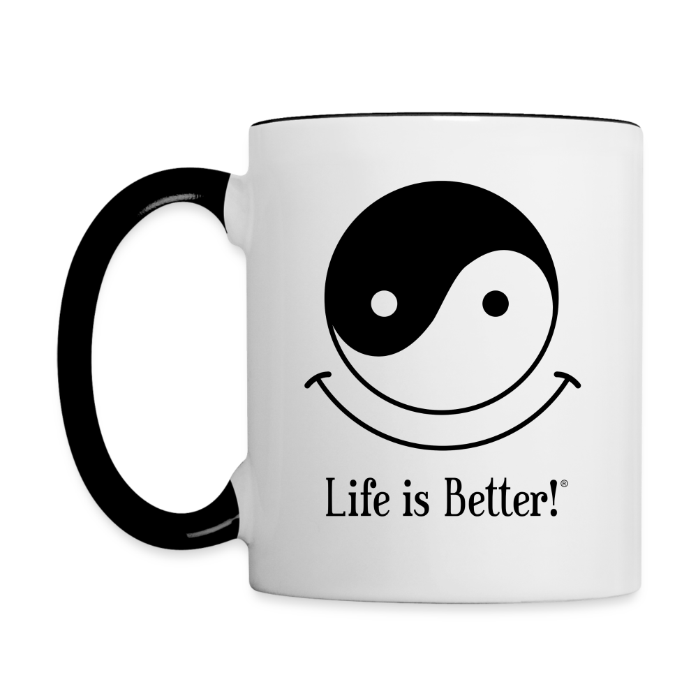 Yin and Yang Life is Better!® Mug - white/black