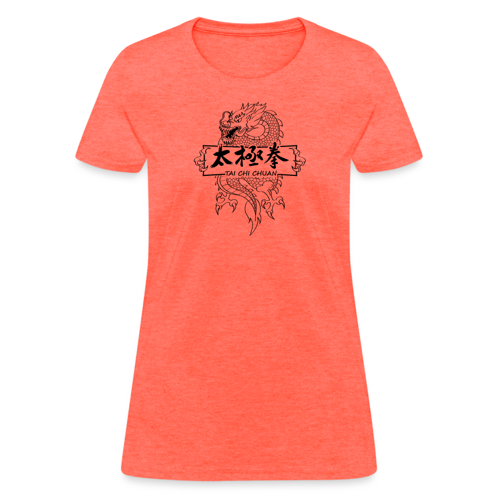 Dragon Tai Chi Women's T-Shirt - heather coral
