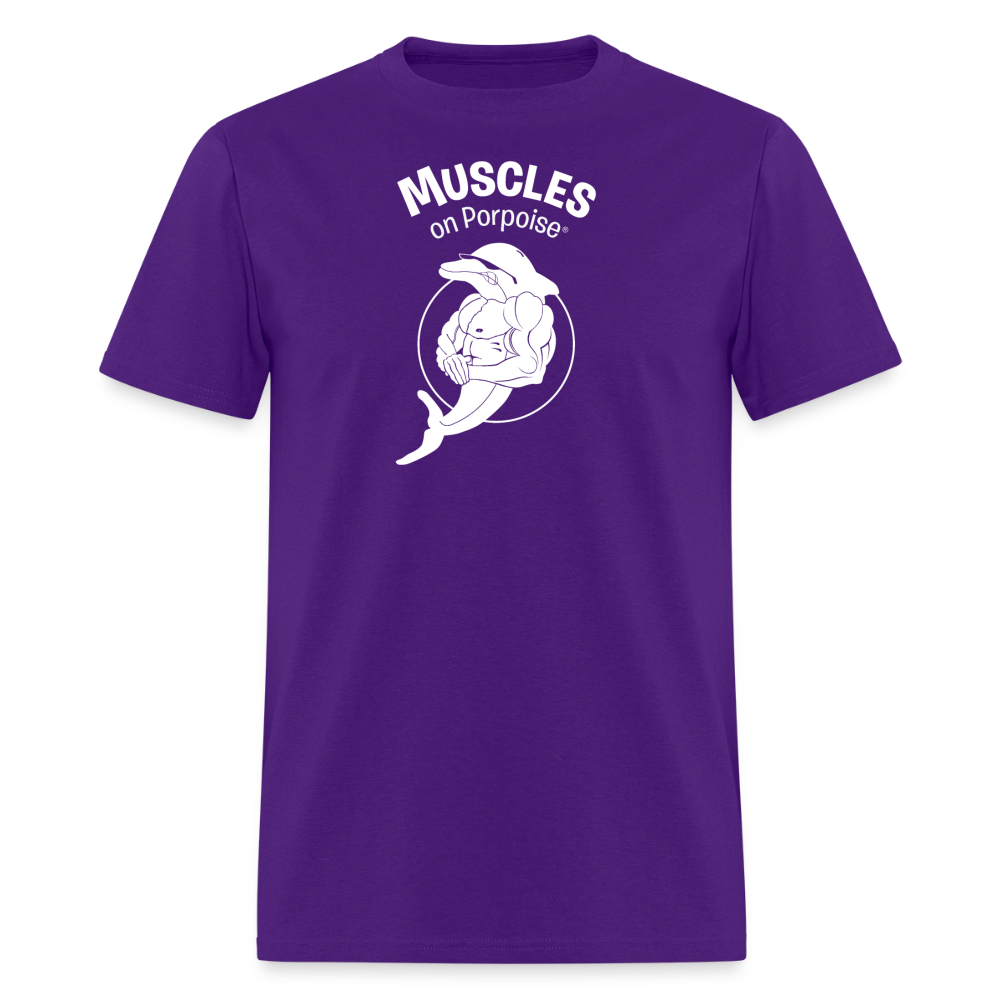 Muscles on Porpoise Men's T-Shirt - purple