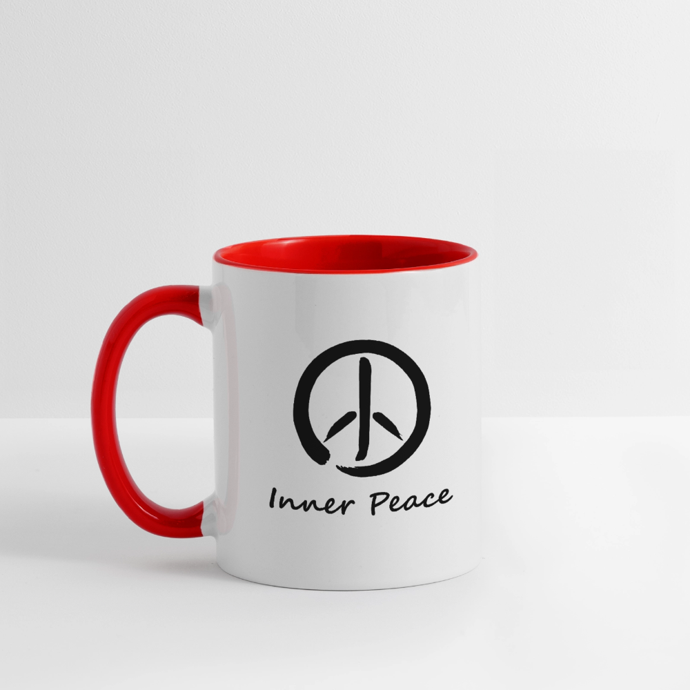 Inner Peace Coffee Mug - white/red