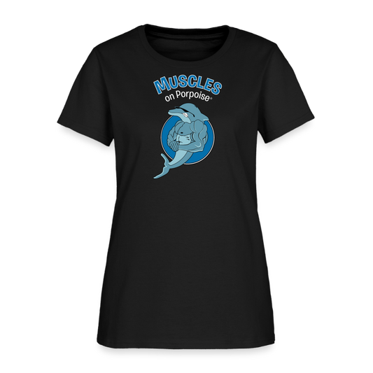 Women's Muscles on Porpoise T-Shirt - black