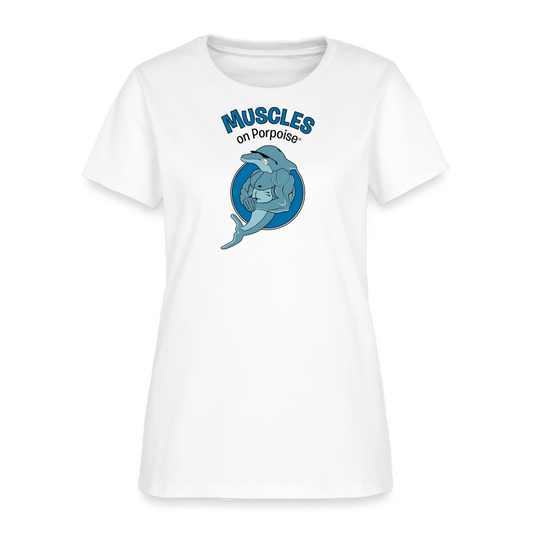 Women's Muscles on Porpoise T-Shirt - white