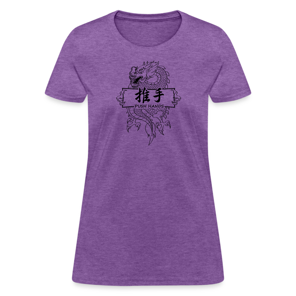 Dragon Push Hands Women's T-Shirt - purple heather