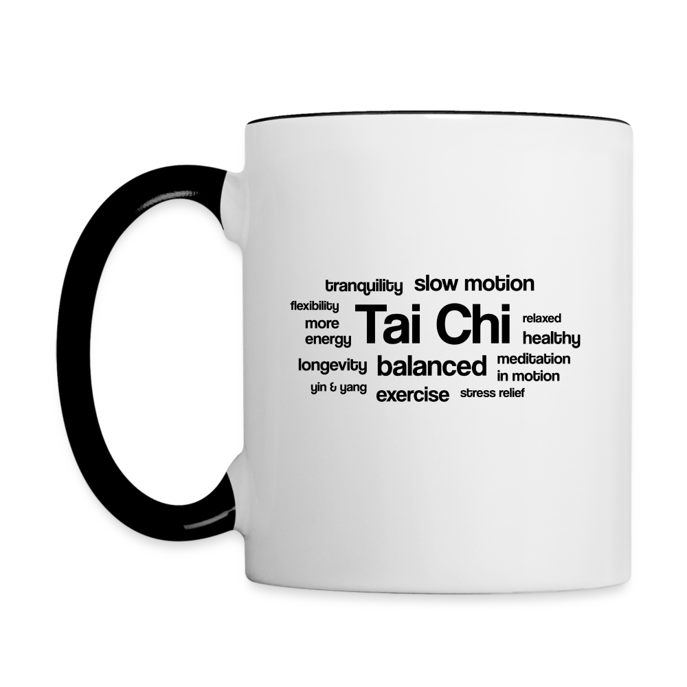 Tai Chi Health Benefits Mug - white/black