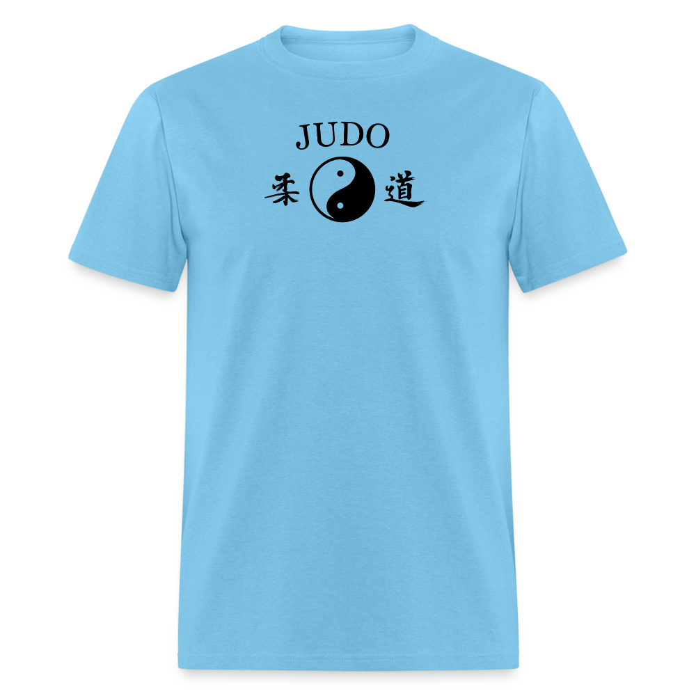 Judo Yin and Yang Kanji Men's T-Shirt - aquatic blue
