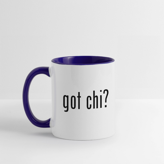 Got Chi? Coffee Mug - white/cobalt blue