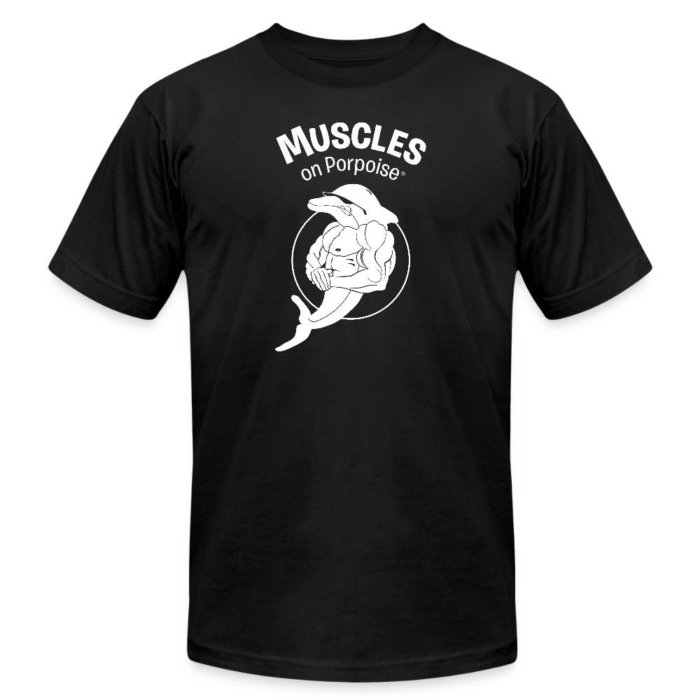 Muscles on Porpoise Men's Jersey T-Shirt - black