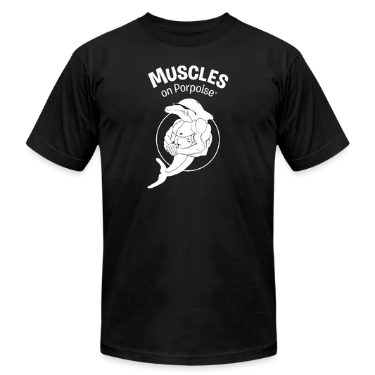 Muscles on Porpoise Men's Jersey T-Shirt - black