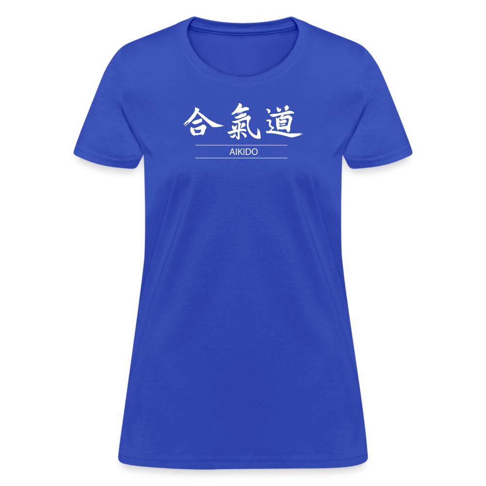 Aikido Kanji Women's T-Shirt - royal blue