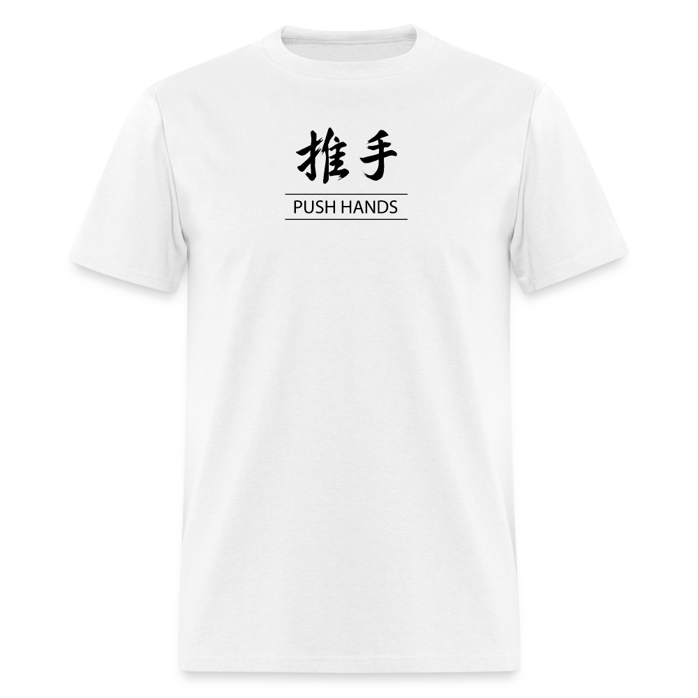 Push Hands Kanji Men's T-Shirt - white