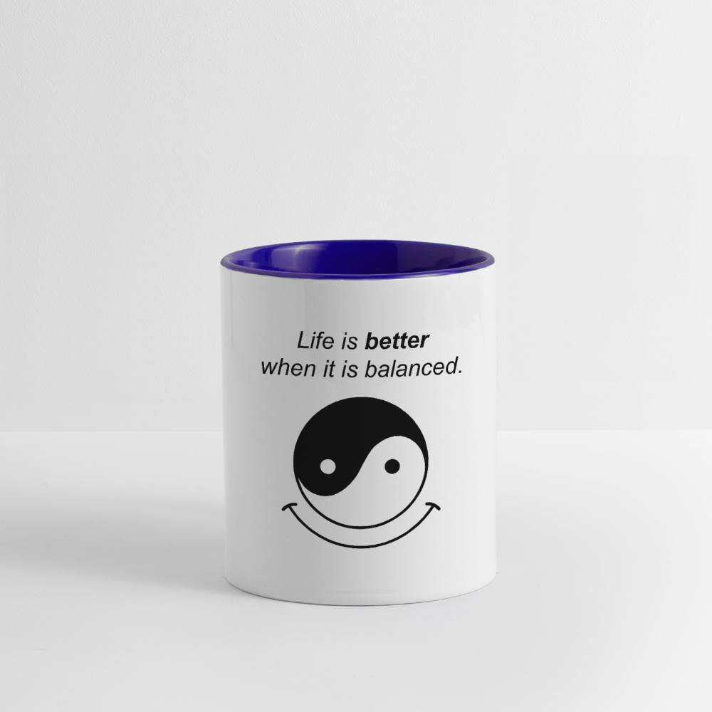 Contrast Coffee Mug - white/cobalt blue