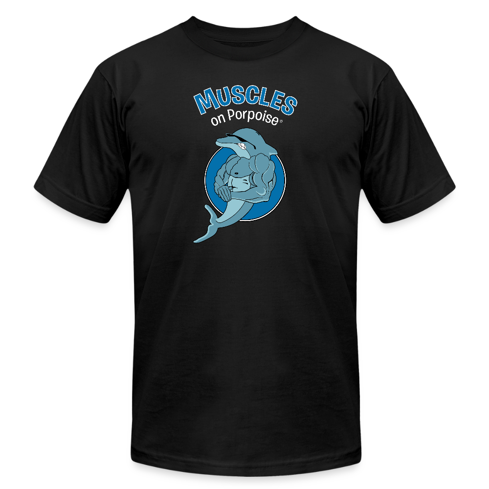 Muscles on Porpoise Men's Jersey T-Shirt - black