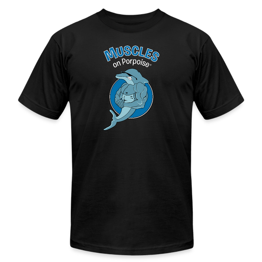 Muscles on Porpoise Men's Jersey T-Shirt - black