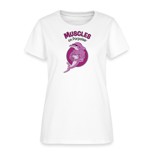 Women's Muscles on Porpoise T-Shirt - white