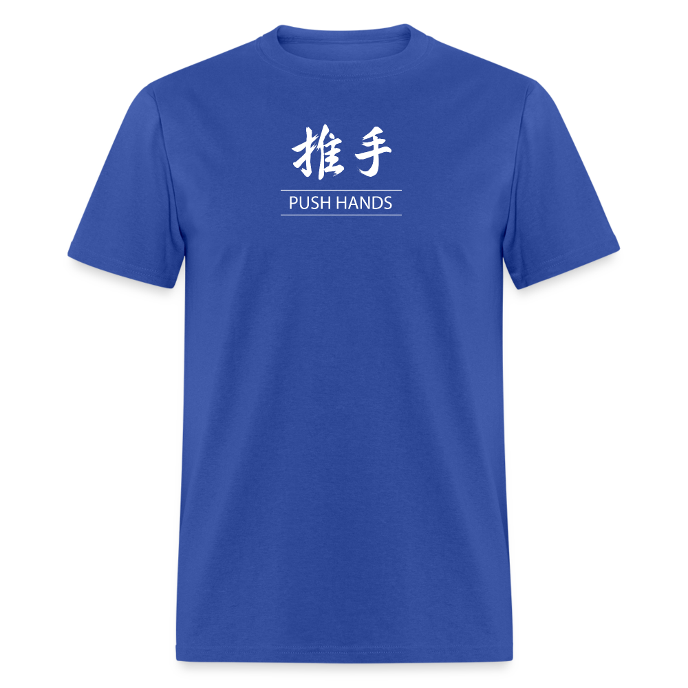 Push Hands Kanji Men's T-Shirt - royal blue