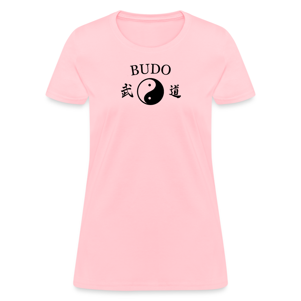 Budo Yin and Yang Kanji Women's T-Shirt - pink