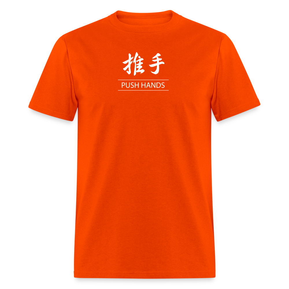 Push Hands Kanji Men's T-Shirt - orange