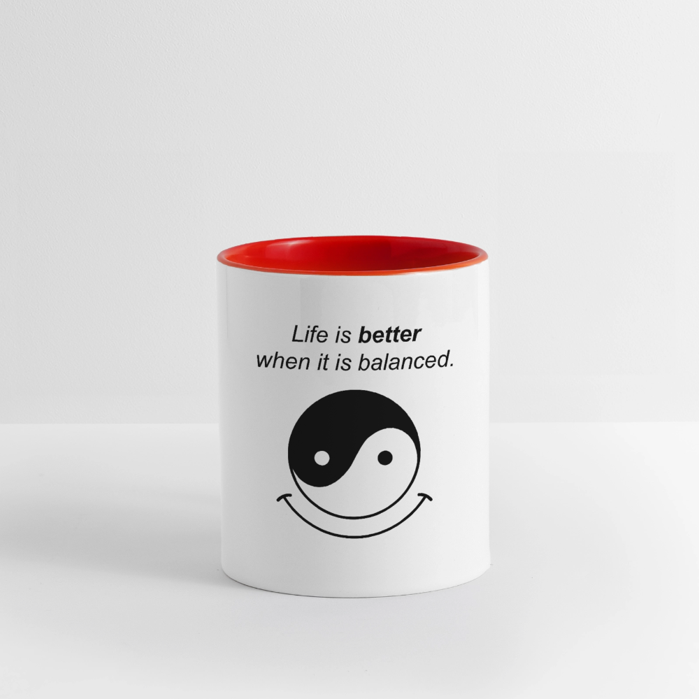 Contrast Coffee Mug - white/red