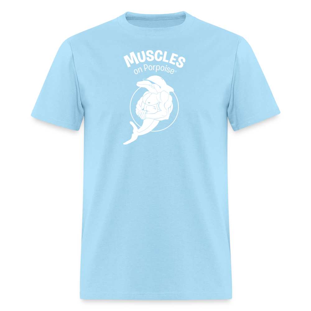 Muscles on Porpoise Men's T-Shirt - powder blue